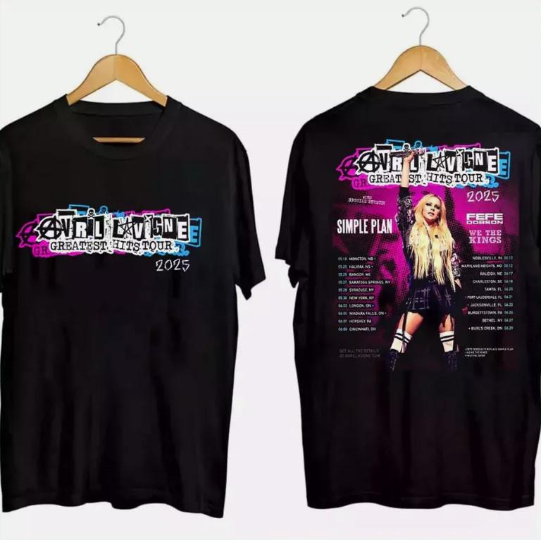 Avril Lavigne Greatest Hits Tour 2025 North America Tour TShirt Unisex T-Shirt