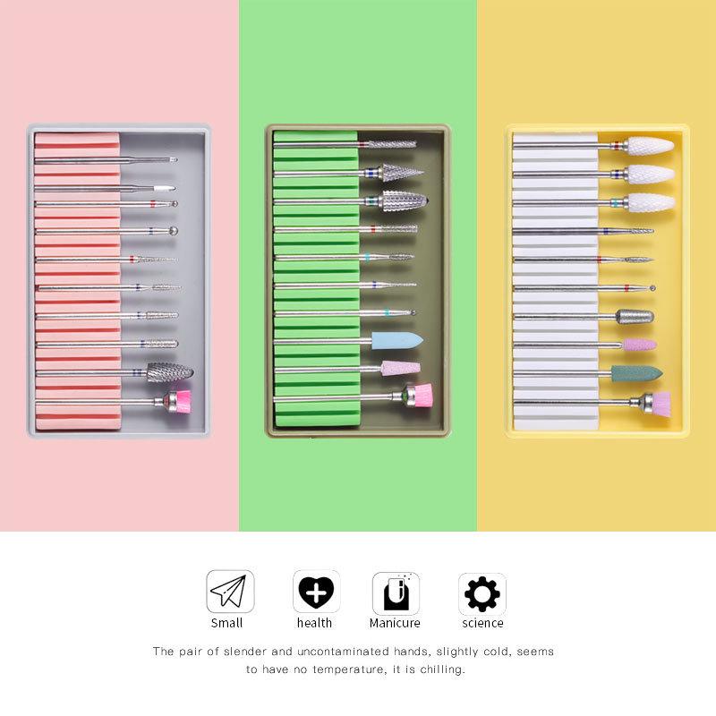 Высококачественный новый инструмент для полировки ногтей, сплав вольфрамовой стали, керамическая насадка для полировки ногтей, набор инструментов для полировки