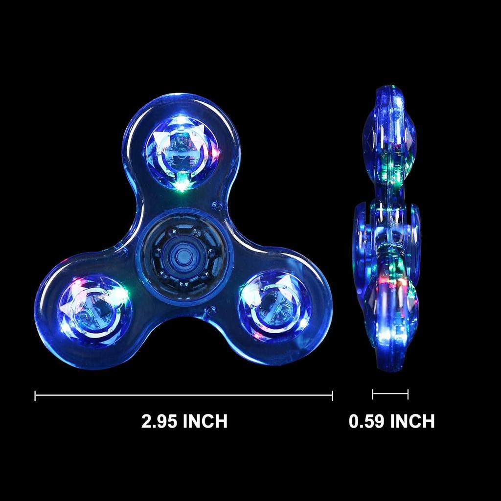 LED Fidget Spinners, Light Up Sensory Fidgets Toys, Glow In The Dark Toy, ADHD Anxiety Stress Relief Toys, Easter School Classroom Exchange Gifts