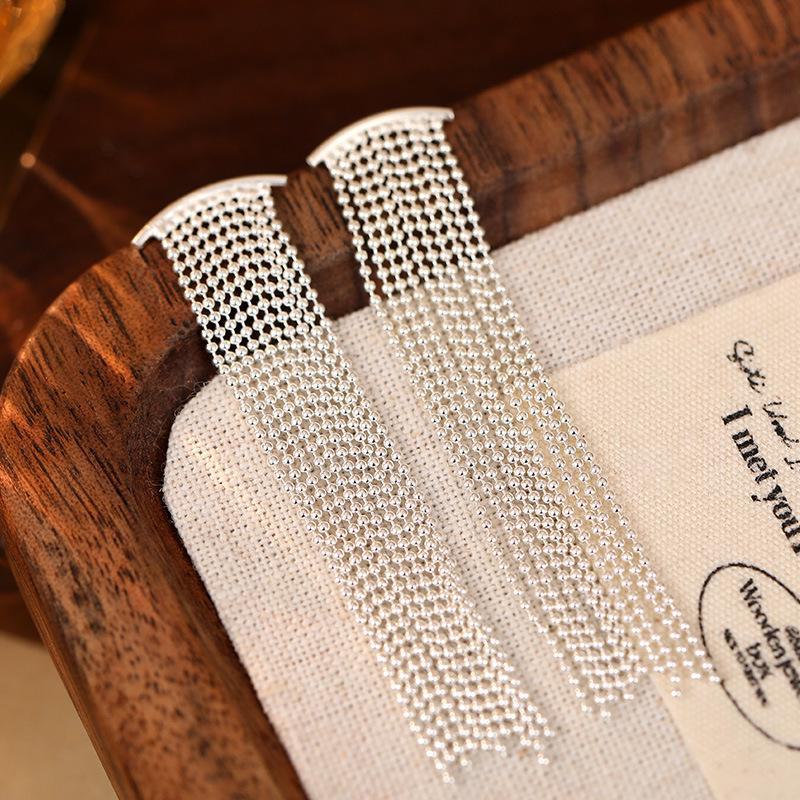 Серьги Banyan Tree S925 Silver Waterfall с длинными кисточками для женщин - Royal Sister Style Fashion