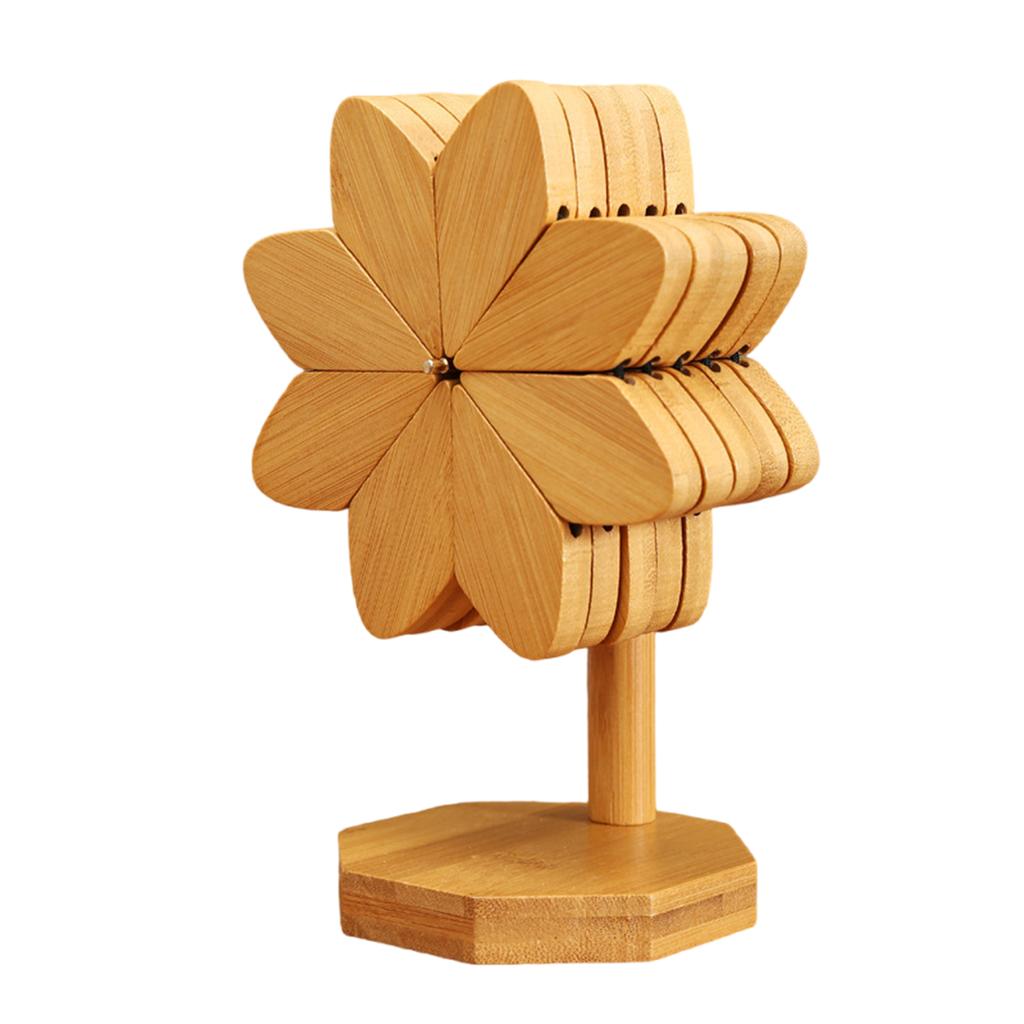 Деревянные протекторы для столешницы для горячих кастрюль, блюд, термостойкая кухонная подставка с основанием, аксессуары для обеденного стола