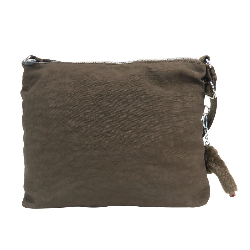Used Kipling Shoulder Bag K13335-740 Nylon Dark brown Gorilla Charm