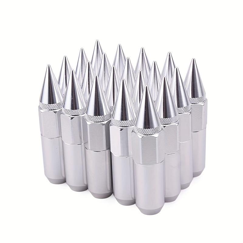 20Pcs M12X1.25 Spiked Aluminium 60MM Extended Tuner Wheels Rims Lug Nuts Racing