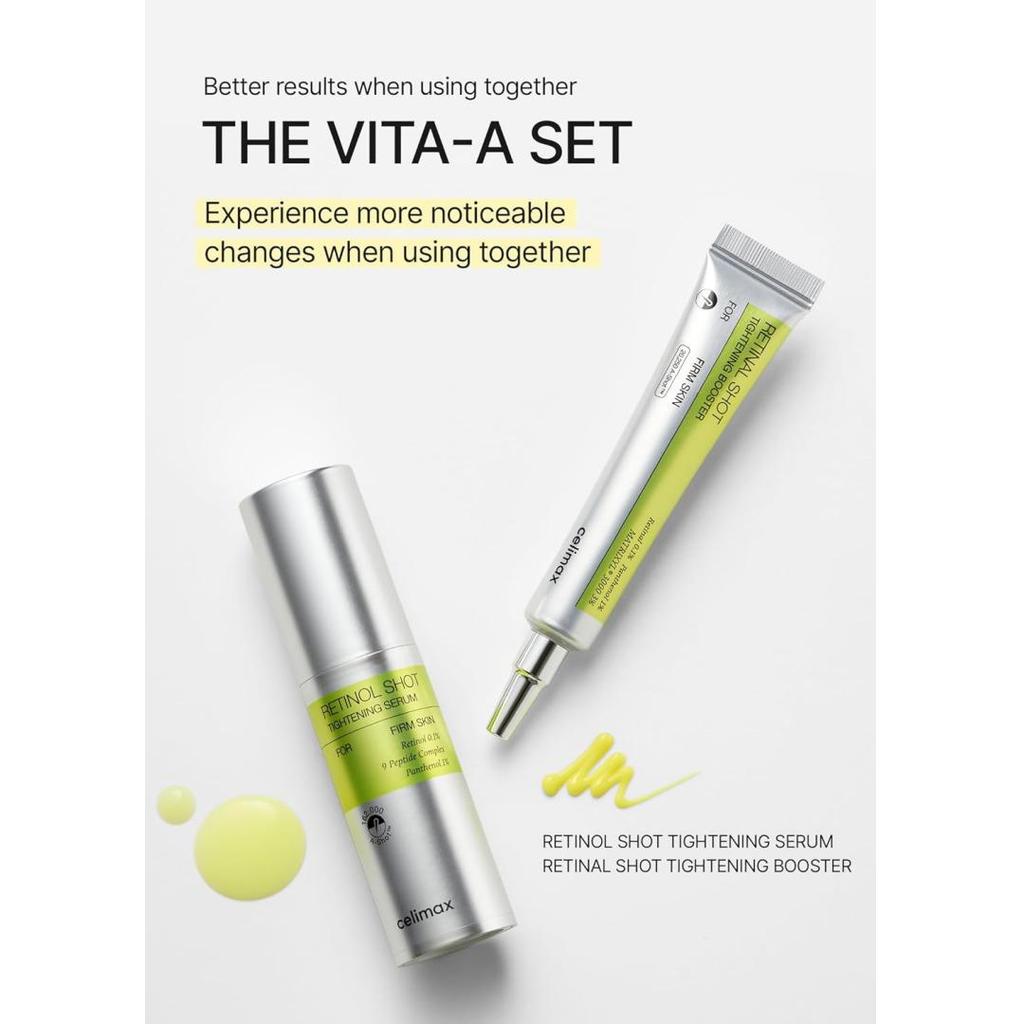 CELIMAX The Vita A Retinol Shot Tightening 2 Types / Serum 30ml, Booster 15ml