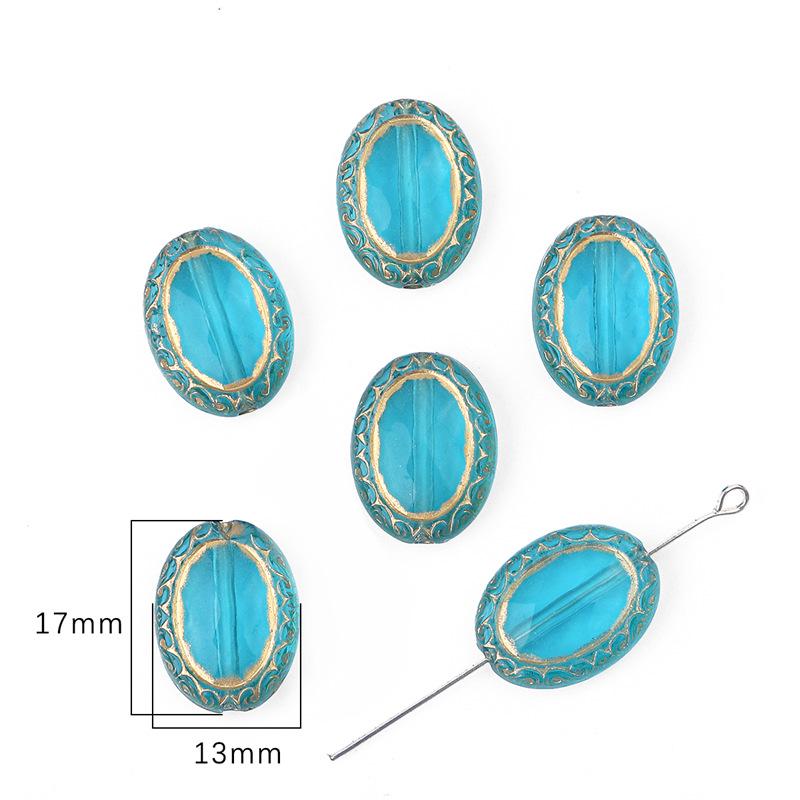 Барочные позолоченные овальные плоские бусины-оливки для изготовления украшений и серег своими руками