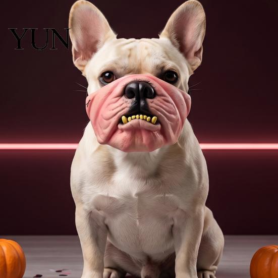 Halloween Pet Supplies Funny Dog Masque, PU Foam Scary Face Costume, Realistic Mouth Masque for with Elastic Band Dress Up, Holiday Party, Photo Props