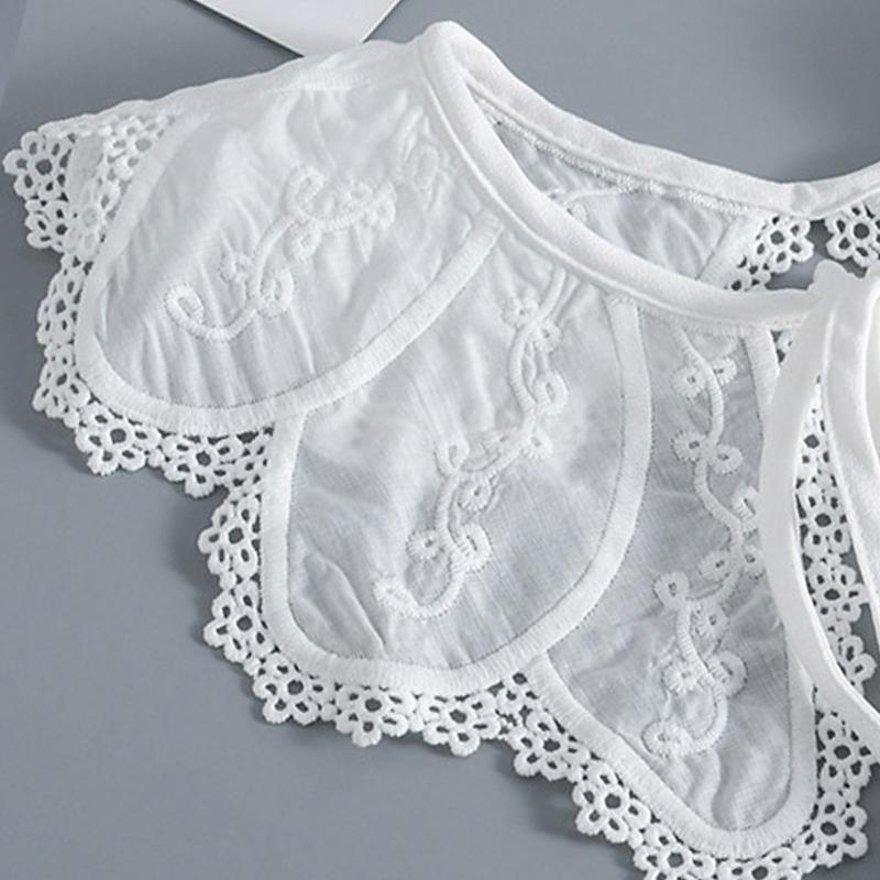 False Collar Dickey Collar Embroidery Collar Venise Lace Up Neckline Easy To Wear Detachable Collar Women