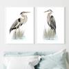 Sea Birds Print Vintage Gray Heron Drawing Birds Wall Painting On Canvas Poster with Animals Wall Panels for Living Room Decor