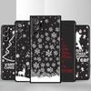 Черный мягкий чехол для телефона Samsung Galaxy S22 S21 S20 Ultra FE S9 S8 S10 Plus Note 20 10 9 Fundas Cover Счастливого Рождества зимой