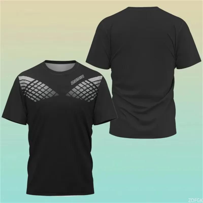 3D Printed 2026 New Hot Boutique Table Tennis Shirt Training T-shirt Sweat Absorption Comfortable Top Badminton Sport Round