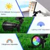 7 светодиодных солнечных прожекторов RGB солнечные ландшафтные светильники IP65 водонепроницаемые с регулировкой яркости для наружного освещения сада, газона