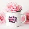 Teaching Is A Work of Heart Printed Enamel Mug Friends Original Mugs Coffee Cups To Sublimate Stainless Cup Drinkware Cupshe Bar