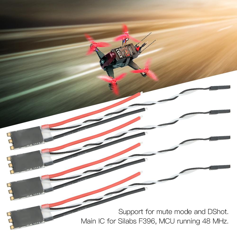 4PCS 20AS Brushless ESC Fast Switching Upgrade Parts Fit for FVT LittleBee;KS01813*4:(Black )