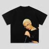 DOJA CAT Y2k Портретная Графика Хлопковая Унисекс Рубашка 2026 Новая С Круглым Вырезом С Коротким Рукавом Мужская Женская Мода Хип-хоп Футболка Подарок для Фанатов