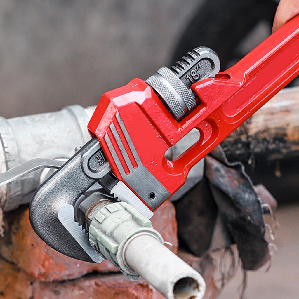 8"/10"/12"/14"/18" Heavy Duty Straight Pipe Plumbing Wrenches Adjustable Pipe Clamps Pliers Plumbers Spanners Tool
