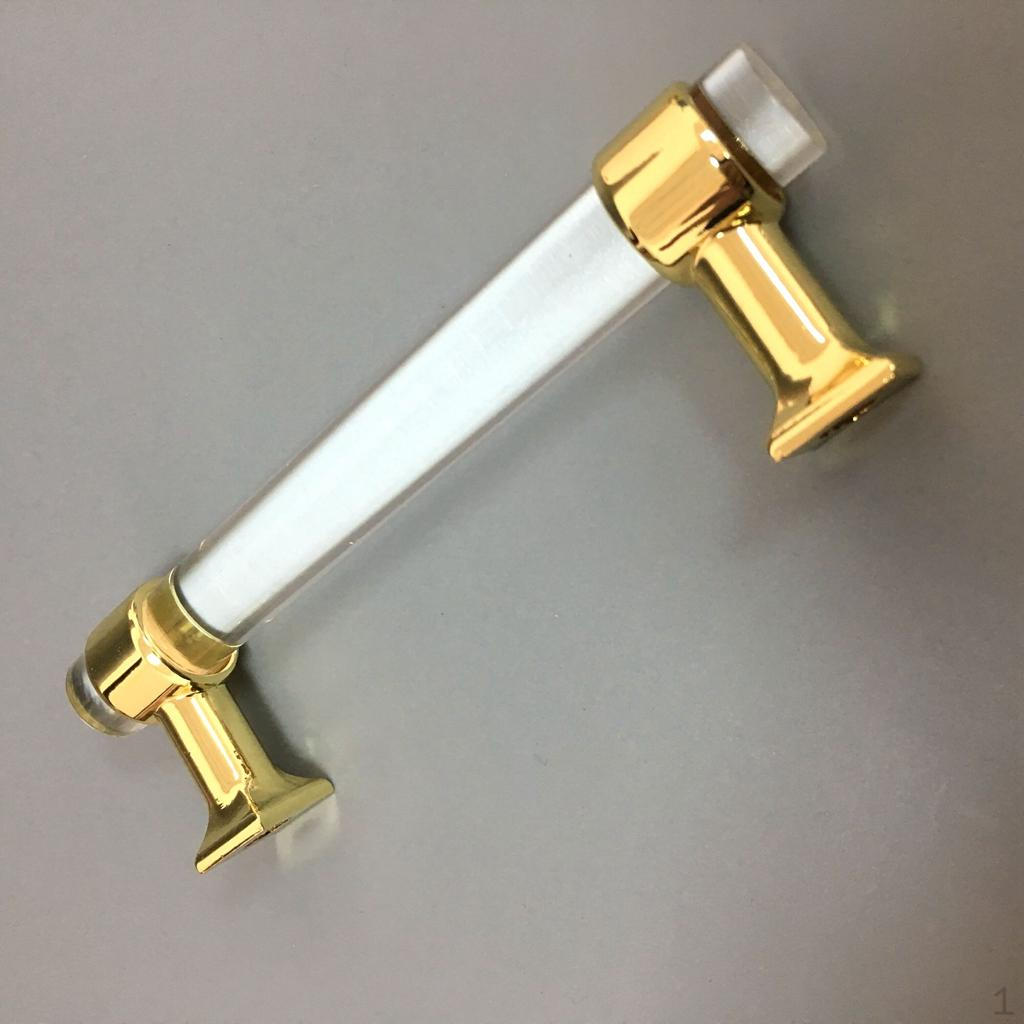 Акриловая стеклянная дверная ручка ящика шкафа, фурнитура для украшения дома, золото