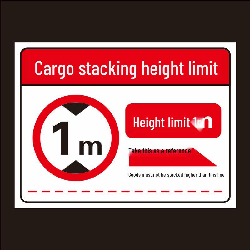 Waterproof Rubber Cargo Stacking Height Limit Sign