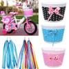 Holders Bike Front Carrier Scooter Handlebar Basket Hanging Retro Tassels Children Bicycle Storage