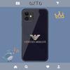 Чехол с логотипом итальянского бренда Armani для iPhone Samsung Galaxy Redmi Note S 17 16 15 14 13 20 24 25 54 Pro Max Ultra Fe с покрытием из закаленного стекла