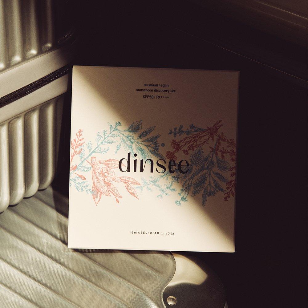 dinsee Солнцезащитный крем премиум-класса Vegan Discovery 15 мл X3EA Set (SPF50 + PA ++++)