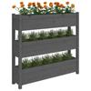 Plant Pot Gray 112 x 25 x 104.5 cm Solid Pine Wood