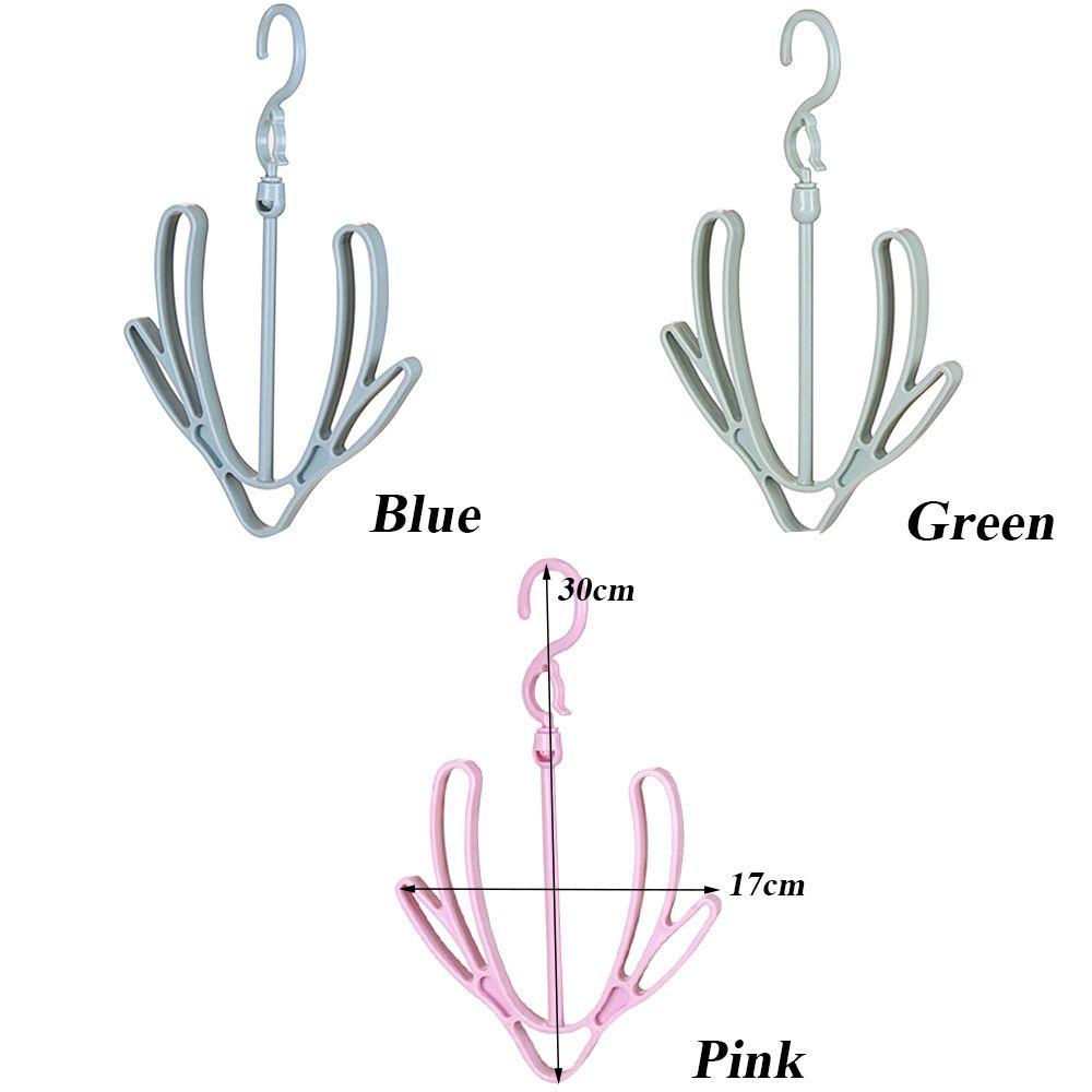 Rotatable Clothes Plastic Storage Shelf Shoe Racks 2 Hooks Drying Hanger
