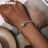 WOSTU Серебро 925 Проба Ретро Череп Рука Шарм Сердце Бабочка Паук Подвеска Подходит для Браслета DIY Хэллоуин Украшения Подарок