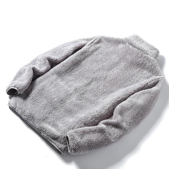 Женское зимнее пальто с толстым воротником-стойкой, двухсторонним флисом, защитой шеи, застежкой-молнией, однотонной, с длинными рукавами, сохраняющей тепло, уличной курткой