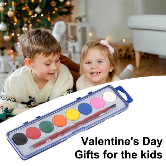 Набор акварельных красок в коробке для детей, смываемые акварельные краски с кисточкой, набор акварельных красок для начинающих, для путешествий, занятий, экскурсий