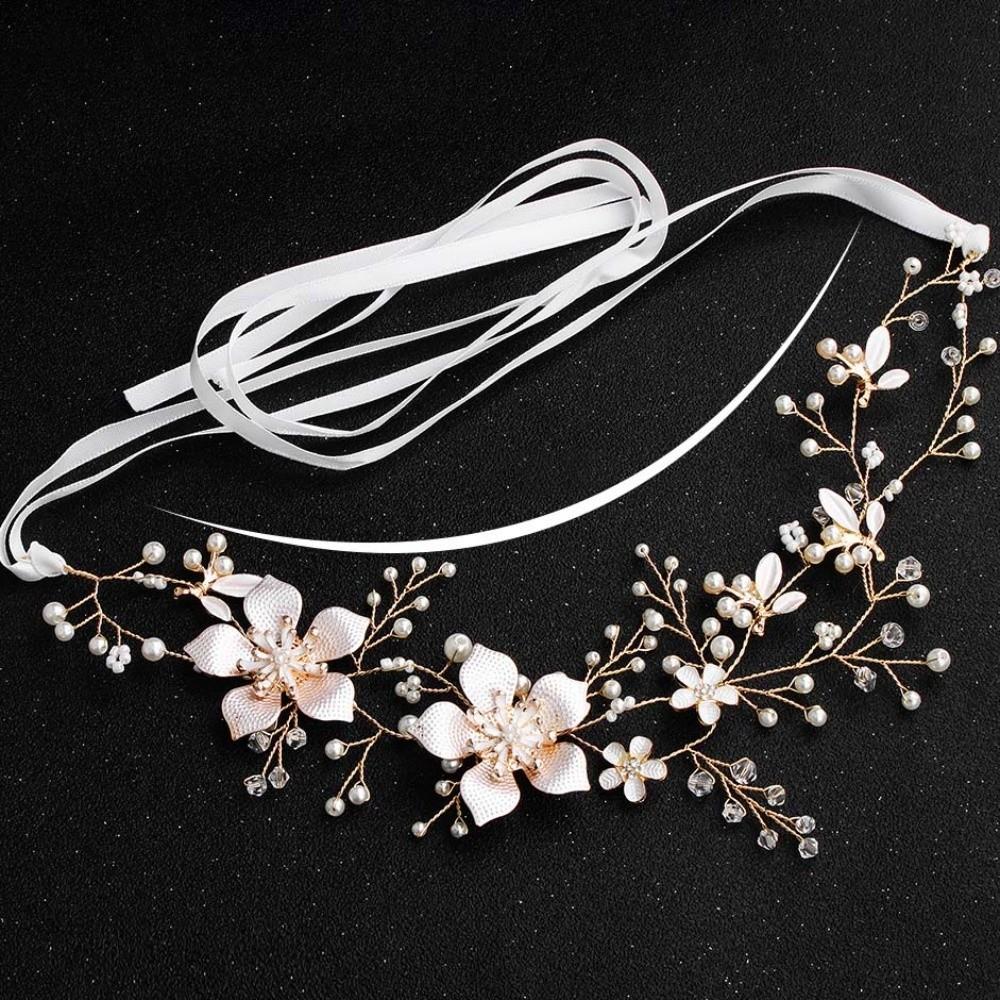 Стразы/Жемчуг Невеста Жемчужная Корона Повязка на голову Головной убор Кристальный Обруч для волос Тиара Девочки Свадьба