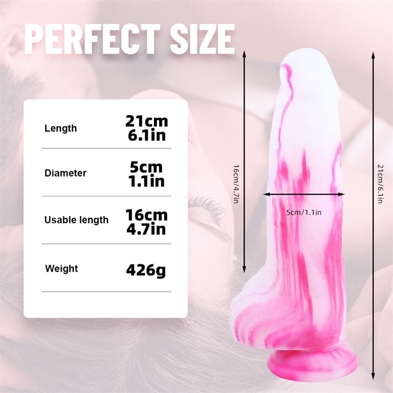 Extra Large Special-shaped Penis Liquid Silicone Color Simulation Penis Adult Products