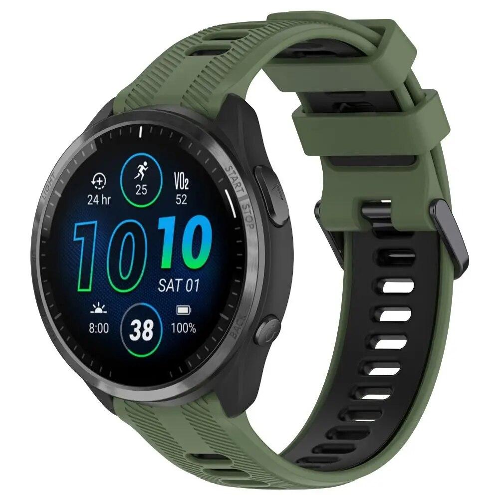 Прочный силиконовый ремешок для часов Garmin Forerunner 965, 955, 945, 935 - Спортивный, регулируемый и водостойкий