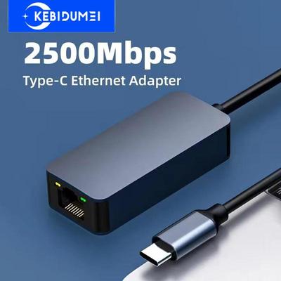 Сетевая карта USB 3.0 2500 Мбит/с, проводной USB Type C к RJ45 LAN Ethernet адаптер RTL8156 для ПК, Macbook, ноутбука Windows
