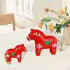 2x Фигурка Лошади Скульптура Животного Украшения Китайского Года Милая Коллекционная Статуэтка для