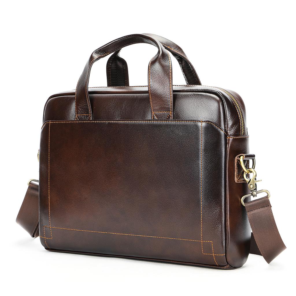 Men Genuine Leather Handbags Casual Leather Laptop Bags Male Business Travel Messenger Bags Men's Crossbody Shoulder Bag