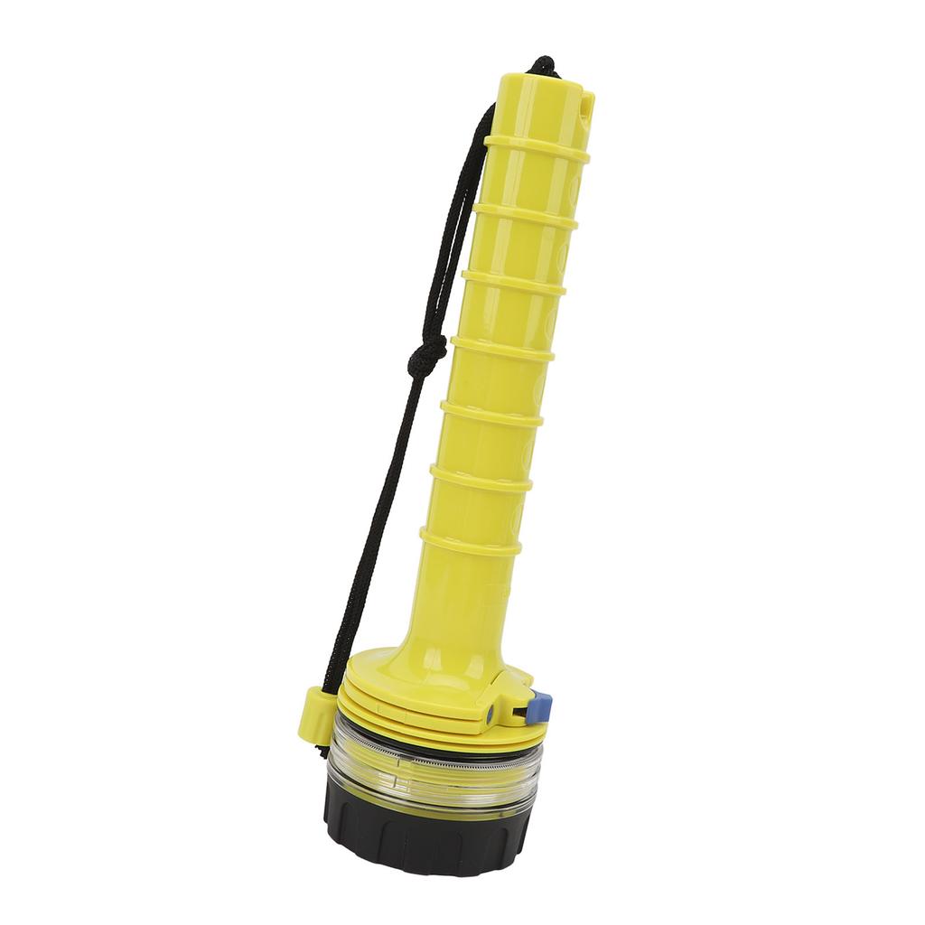 Фонарик для дайвинга, противоскользящий, водонепроницаемый, светодиодный, подводный, для подводного кемпинга, желтый