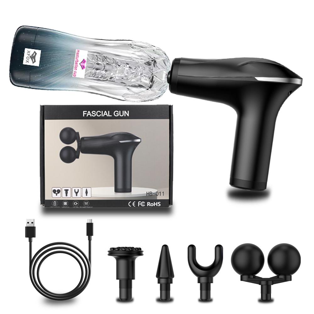 Фациальный массажный пистолет вибрационный глубокотканный расслабляющий мышцы массажер портативное фитнес-устройство для тела руки шеи мужское развлечение