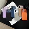 Большое окно Кожаный чехол для телефона Для iPhone 17 16 15 14 13 Pro Max Защита камеры Матовый Ударопрочный Покрытие Задняя крышка