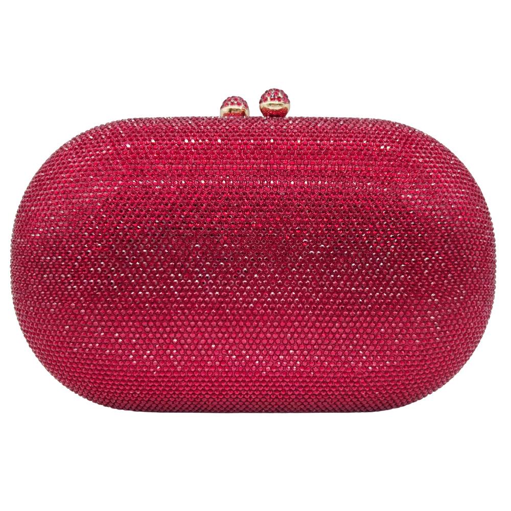 Клатч со стразами в наличии: Однотонная вечерняя сумка с бриллиантами