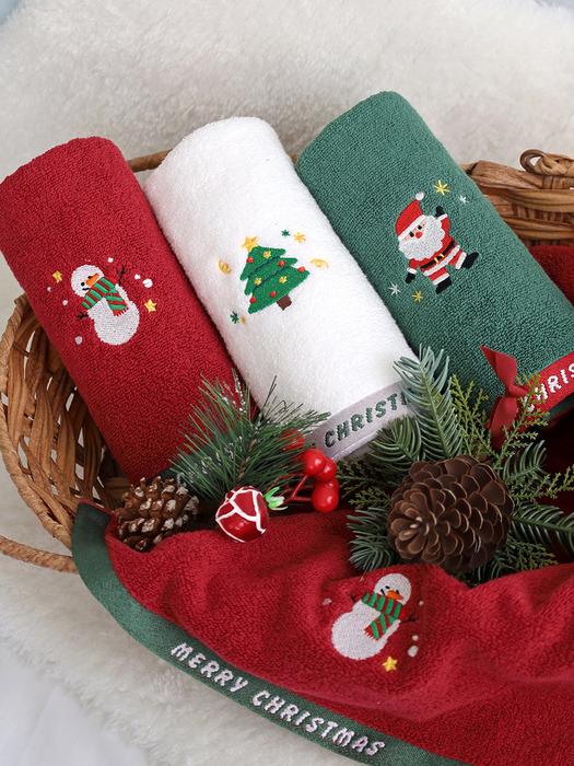 Songwol Towel Christmas Bling Bling 140g Cotton Towel 1 Sheet