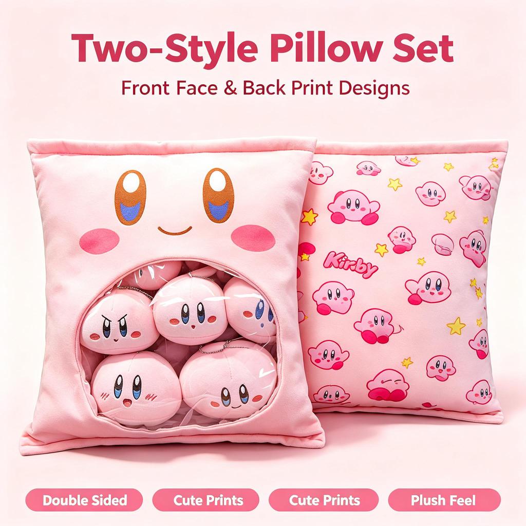 Creative Snack‑Bag Plush Pillow,Soft PP Cotton Stuffed Character Doll,2 Styles Throw Cushion Home Sofa Decor Gift 35×45cm