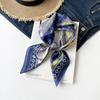 Simulation Silk 70 Square Scarf Fashionable And Simple Striped Printed Silk Scarf Silk High-End Versatile Square Scarf Women'S Scarf