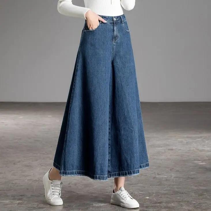 Wide Leg Jeans Women Korean Dongdaemun High Waist Baggy Mom Jeans Streetwear Pant Pants Y2k Clothes 2000s Womens Width