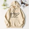 Faith Hope And Love Letter Hooded Sweatshirt Long Sleeve Causal Sports Drawstring Hoodie
