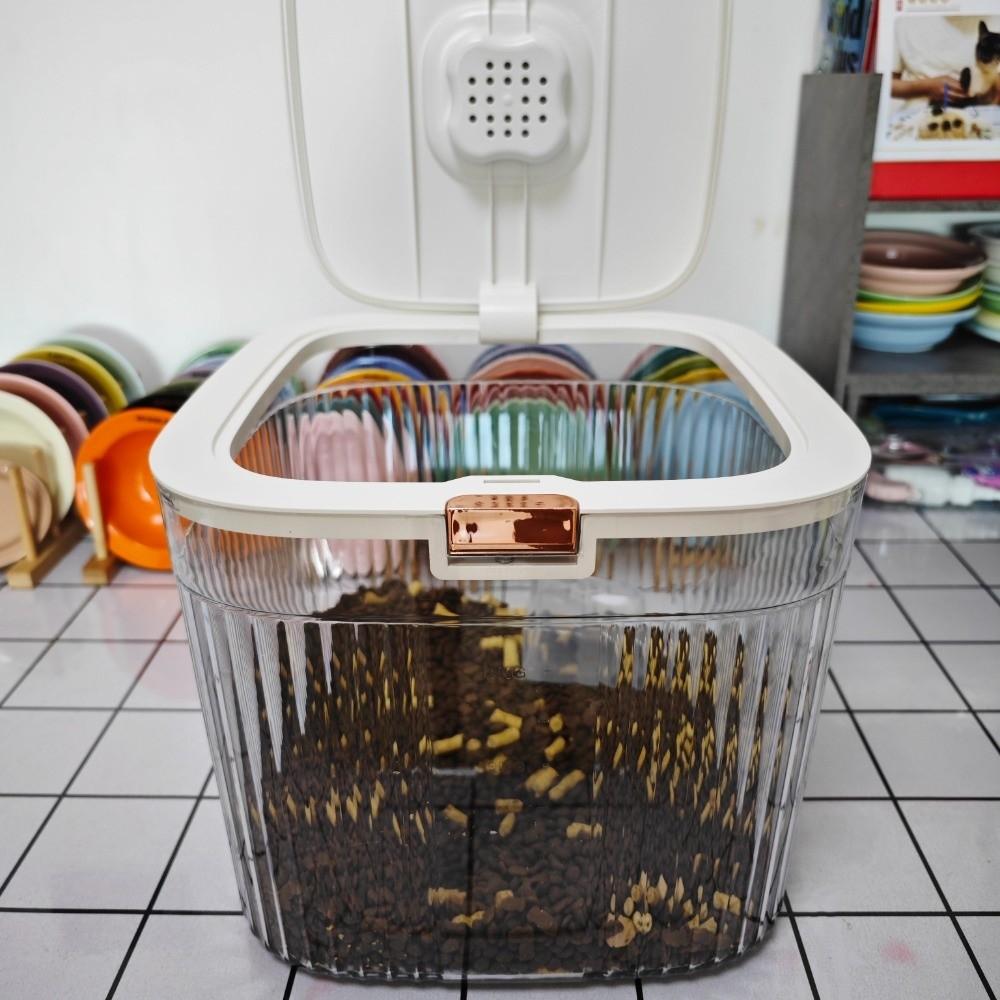 Герметичный контейнер для сухого корма кошек с откидной крышкой, бочка для хранения корма для домашних животных, контейнер для хранения корма для собак, хранение риса