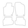 [Blm]Vw006 Красный - Комплект велюровых ковриков для Volkswagen Polo V 6R 2009-2017 - Красная окантовка