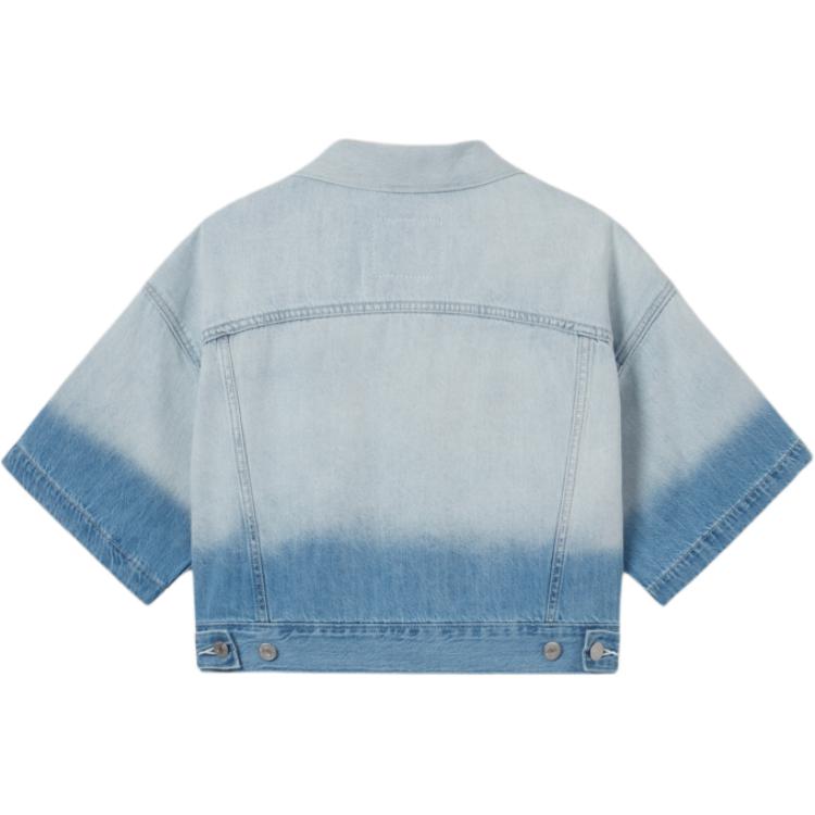 Levis Cool Series Свободный Градиент Комфортное Поло Короткий Рукав Джинсовая Куртка Женские куртки Светло-Голубой 002YZ-0001