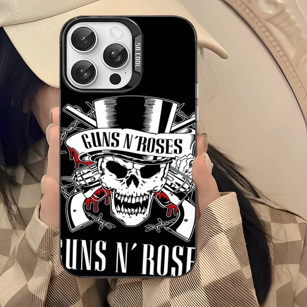 GUNS N ROSES Для iPhone 17 16 15 14 13 12 11 Pro Max Plus Матовый Цветной Задний Чехол для Телефона
