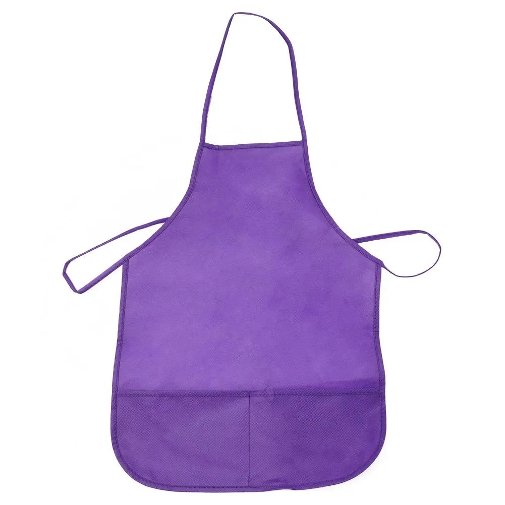 Children Kids Plain Apron Boys Girls Kitchen Cooking Baking Painting Cooking Art Bib Fashion Apron Baby Pinafore