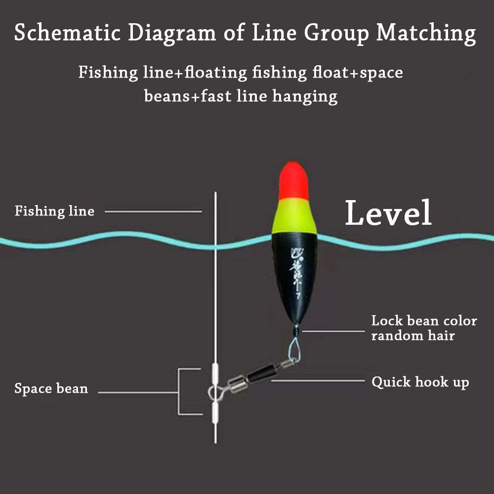 5PCS Dual-purpose Insertable luminous stick Rock Fishing Fishing Float ABS Fishing Tackle Buoy